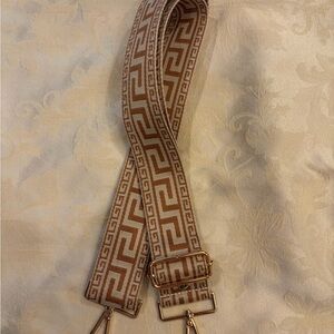 Pom Pom London Brown and Cream Geometric Strap